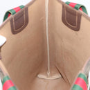 GUCCI GG Supreme Web Sherry Line Tote Bag PVC Beige Gold 002 58 6487 Auth 199161-19