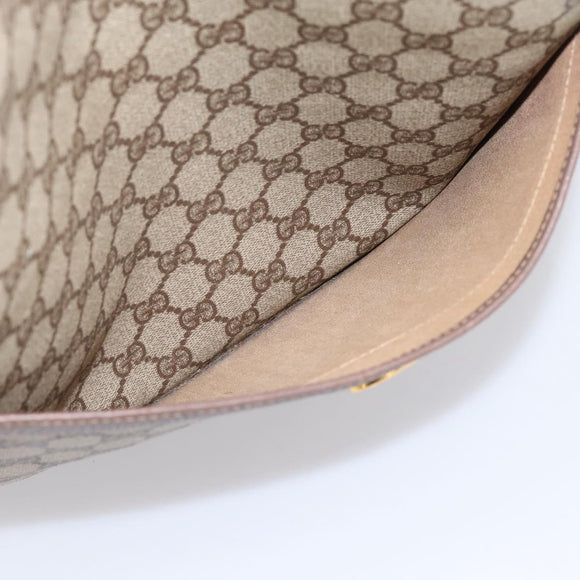 GUCCI GG Supreme Web Sherry Line Tote Bag PVC Beige Gold 002 58 6487 Auth 199161