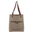GUCCI GG Supreme Web Sherry Line Tote Bag PVC Beige Gold 002 58 6487 Auth 199161-13