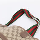 GUCCI GG Supreme Web Sherry Line Tote Bag PVC Beige Gold 002 58 6487 Auth 199161-8