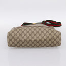 GUCCI GG Supreme Web Sherry Line Tote Bag PVC Beige Gold 002 58 6487 Auth 199161-5
