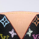 LOUIS VUITTON Monogram Multicolor Etui Hand Mirror Black M92651 LV Auth 199163V-12