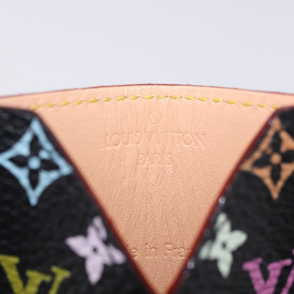 LOUIS VUITTON Monogram Multicolor Etui Hand Mirror Black M92651 LV Auth 199163V