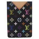 LOUIS VUITTON Monogram Multicolor Etui Hand Mirror Black M92651 LV Auth 199163V-2