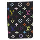 LOUIS VUITTON Monogram Multicolor Etui Hand Mirror Black M92651 LV Auth 199163V-3