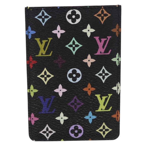 LOUIS VUITTON Monogram Multicolor Etui Hand Mirror Black M92651 LV Auth 199163V