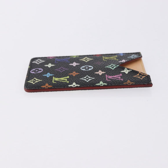 LOUIS VUITTON Monogram Multicolor Etui Hand Mirror Black M92651 LV Auth 199163V