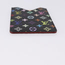 LOUIS VUITTON Monogram Multicolor Etui Hand Mirror Black M92651 LV Auth 199163V-7