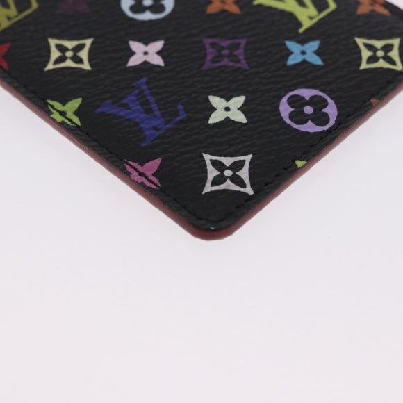 LOUIS VUITTON Monogram Multicolor Etui Hand Mirror Black M92651 LV Auth 199163V