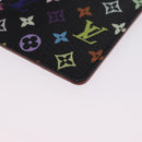 LOUIS VUITTON Monogram Multicolor Etui Hand Mirror Black M92651 LV Auth 199163V-9