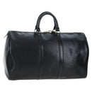 LOUIS VUITTON Epi Keepall 45 Boston Bag Noir M42972 LV Auth 199174V-1