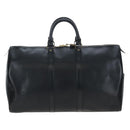 LOUIS VUITTON Epi Keepall 45 Boston Bag Noir M42972 LV Auth 199174V-13