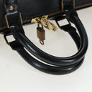 LOUIS VUITTON Epi Keepall 45 Boston Bag Noir M42972 LV Auth 199174V-7