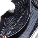 PRADA Hand Bag Saffiano 2way Black Gold Tone Auth 199176M-25