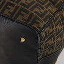 FENDI Zucca Canvas Boston Bag 2way Black Brown Auth 199177-16