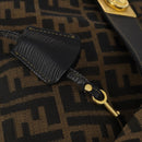 FENDI Zucca Canvas Boston Bag 2way Black Brown Auth 199177-20