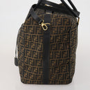FENDI Zucca Canvas Boston Bag 2way Black Brown Auth 199177-3