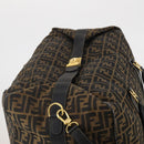 FENDI Zucca Canvas Boston Bag 2way Black Brown Auth 199177-6