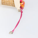 BVLGARI Shoulder Bag Raffia Beige Gold Auth 199178V-9