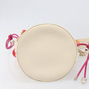 BVLGARI Shoulder Bag Raffia Beige Gold Auth 199178V-5