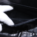 Salvatore Ferragamo Gancini Hand Bag Suede Black Gold Auth 199179V-23