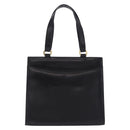 Salvatore Ferragamo Gancini Hand Bag Suede Black Gold Auth 199179V-2