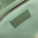Christian Dior Lady Dior Hand Bag Beads 2way Green Gold Tone Auth 199181SM-20