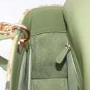 Christian Dior Lady Dior Hand Bag Beads 2way Green Gold Tone Auth 199181SM-23