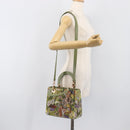 Christian Dior Lady Dior Hand Bag Beads 2way Green Gold Tone Auth 199181SM-28