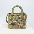 Christian Dior Lady Dior Hand Bag Beads 2way Green Gold Tone Auth 199181SM-29