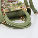 Christian Dior Lady Dior Hand Bag Beads 2way Green Gold Tone Auth 199181SM-7