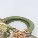 Christian Dior Lady Dior Hand Bag Beads 2way Green Gold Tone Auth 199181SM-8
