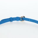 Christian Dior Lady Dior Hand Bag Beads 2way Blue Gold Tone Auth 199182SM-15
