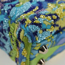 Christian Dior Lady Dior Hand Bag Beads 2way Blue Gold Tone Auth 199182SM-18
