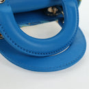 Christian Dior Lady Dior Hand Bag Beads 2way Blue Gold Tone Auth 199182SM-7