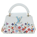 LOUIS VUITTON x TM Capucines EW Mini Leather 2way White M13246 Auth 199183SM-13