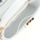 LOUIS VUITTON x TM Capucines EW Mini Leather 2way White M13246 Auth 199183SM-11