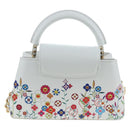 LOUIS VUITTON x TM Capucines EW Mini Leather 2way White M13246 Auth 199183SM-2