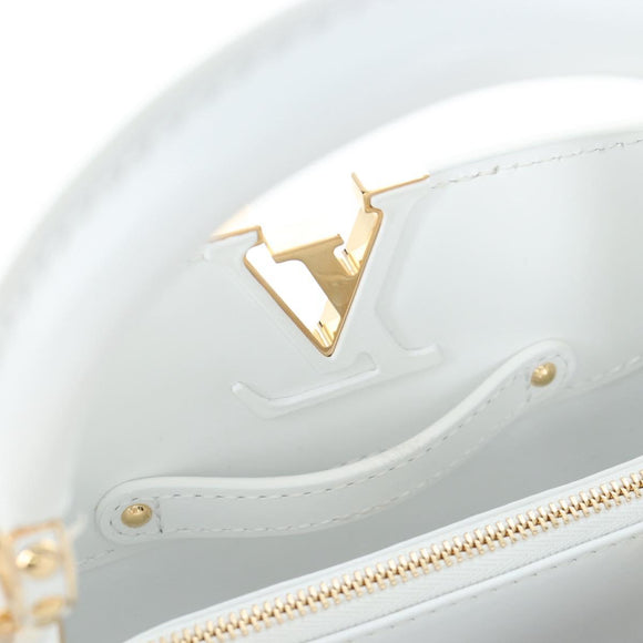 LOUIS VUITTON x TM Capucines EW Mini Leather 2way White M13246 Auth 199183SM