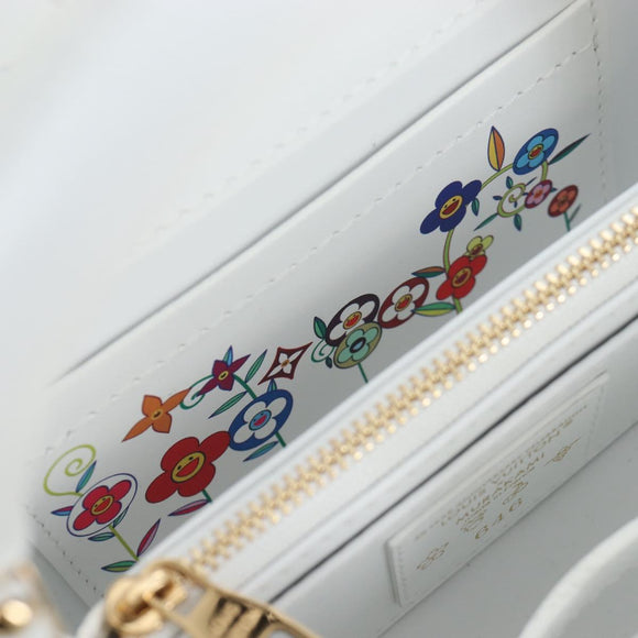LOUIS VUITTON x TM Capucines EW Mini Leather 2way White M13246 Auth 199183SM