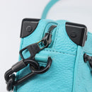 LOUIS VUITTON Mini Soft Trunk Taurillon Leather Blue Black M11673 Auth 199184SAM-10