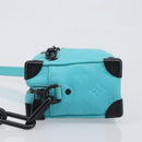 LOUIS VUITTON Mini Soft Trunk Taurillon Leather Blue Black M11673 Auth 199184SAM-4