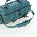 BALENCIAGA The Twiggy Hand Bag Leather 2way Green 128523 Auth 199185V-9
