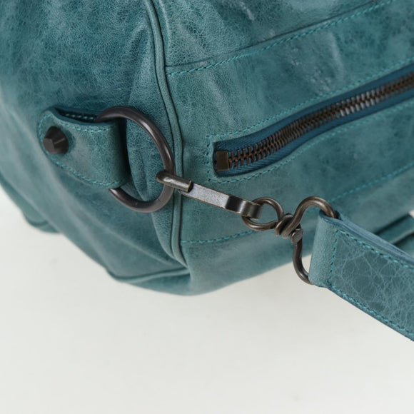 BALENCIAGA The Twiggy Hand Bag Leather 2way Green 128523 Auth 199185V