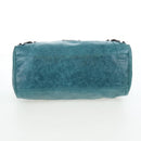 BALENCIAGA The Twiggy Hand Bag Leather 2way Green 128523 Auth 199185V-5