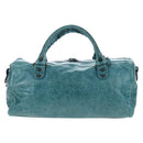 BALENCIAGA The Twiggy Hand Bag Leather 2way Green 128523 Auth 199185V-2