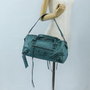 BALENCIAGA The Twiggy Hand Bag Leather 2way Green 128523 Auth 199185V-31