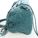 BALENCIAGA The Twiggy Hand Bag Leather 2way Green 128523 Auth 199185V-3