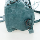 BALENCIAGA The Twiggy Hand Bag Leather 2way Green 128523 Auth 199185V-4