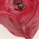 BALENCIAGA The City Hand Bag Leather Red 115748 Auth 199189V-14